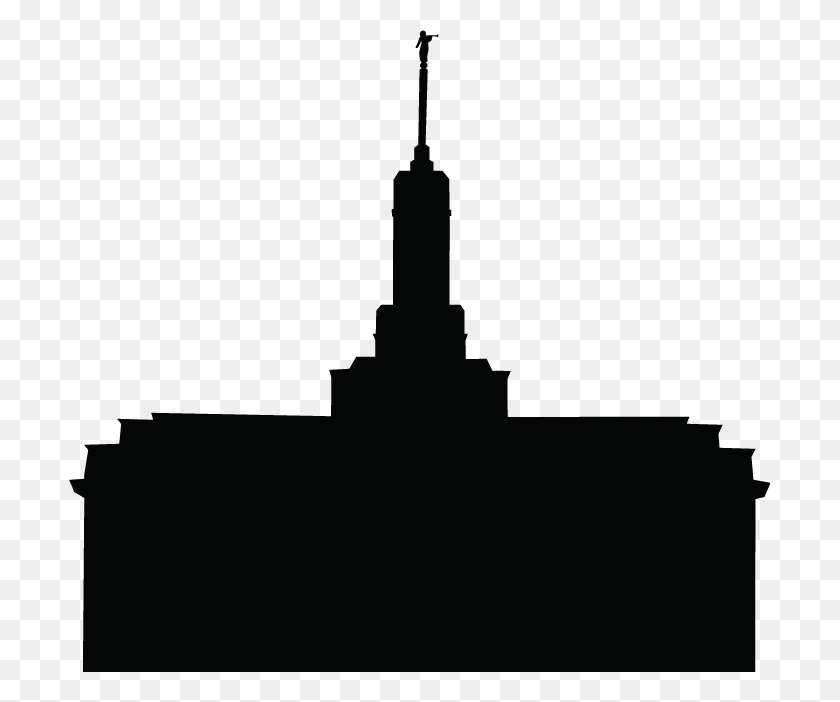 701x642 Lds Temple Silhouette Clipart - Pioneer Handcart Clipart
