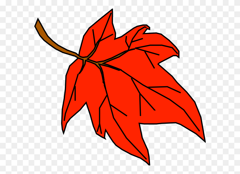 600x549 Leaf Clip Art Clip Art Cozy Fall Days Theme Pumpkins - Red Leaf Clipart