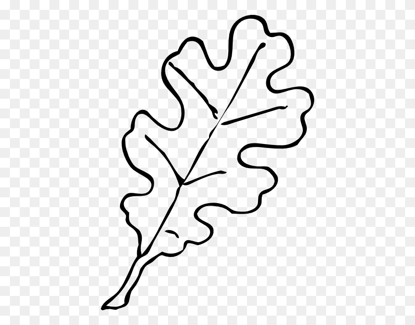 432x599 Leaf Clip Art Line Drawing - Drawing Clipart