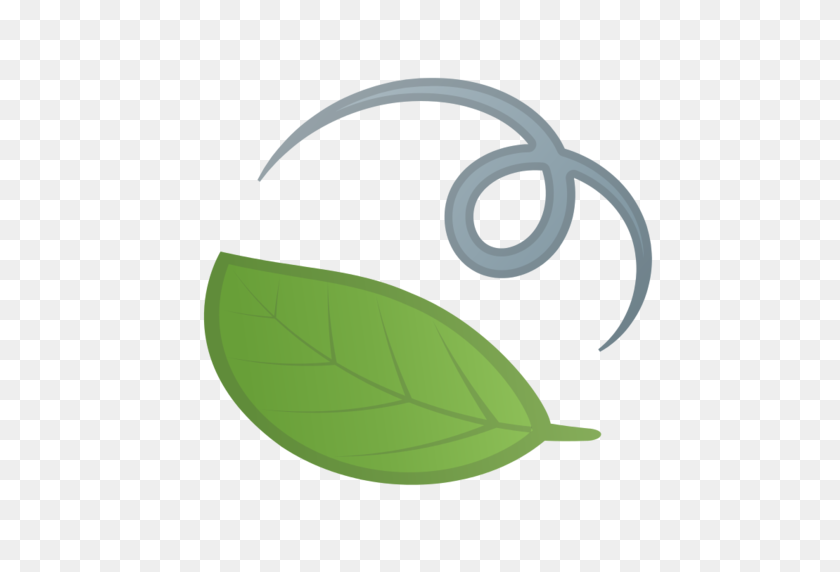 512x512 Leaf Fluttering In Wind Emoji - Leaf Emoji PNG