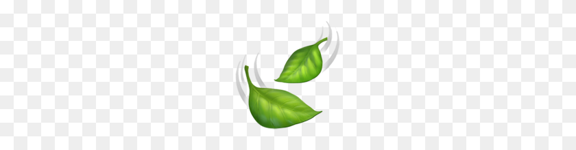 160x160 Leaf Fluttering In Wind Emoji On Apple Ios - Leaf Emoji PNG