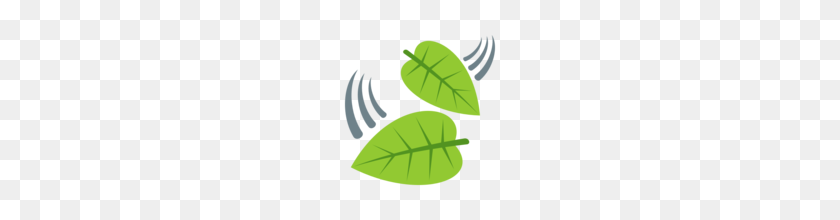 160x160 Leaf Fluttering In Wind Emoji On Emojione - Leaf Emoji PNG