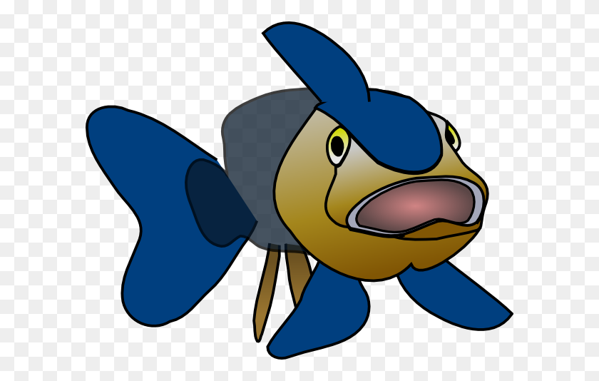 600x474 Leah S Rendition Of Fish Png, Clip Art For Web - Blue Fish Clipart