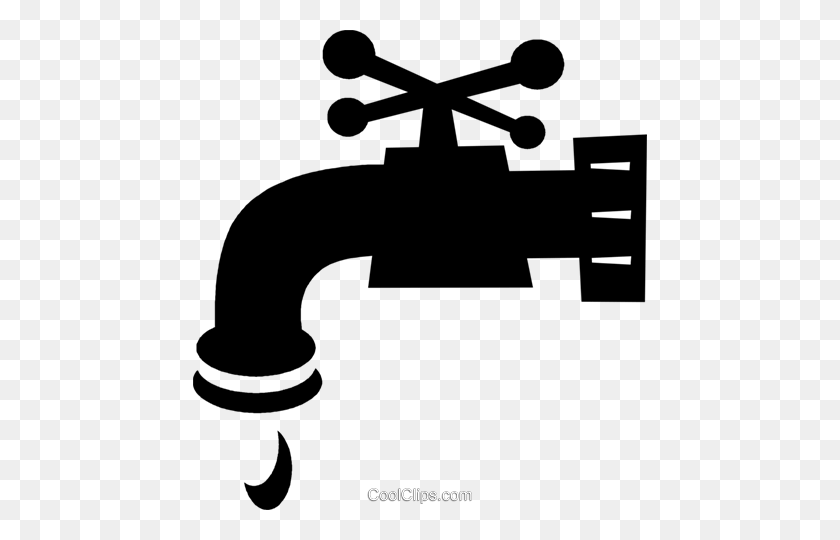 454x480 Leaky Faucet Royalty Free Vector Clip Art Illustration - Faucet Clipart