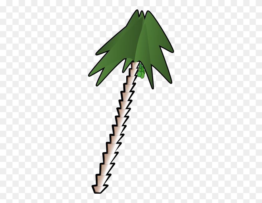 276x592 Leaning Palm Tree Clip Art - Palmetto Tree Clip Art