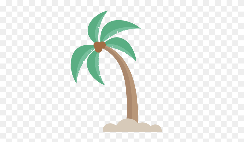 432x432 Leaning Palm Tree For Scrapbooking Beach Cut - Flamingo Clip Art Free