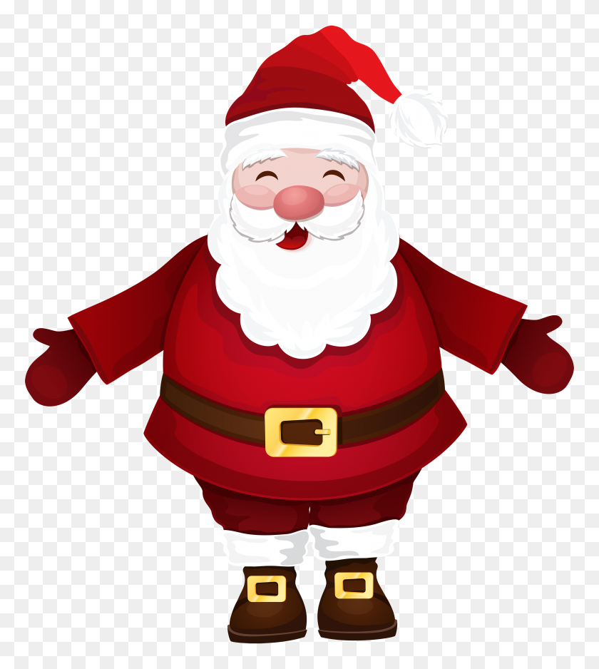 3109x3500 Наклоняющийся Санта-Клаус Клипарт Изображения - Рождественские Пижамы Клипарт