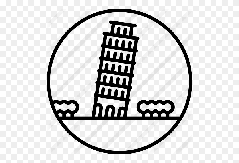 512x512 Leaning Tower Of Pisa - Leaning Tower Of Pisa Clipart