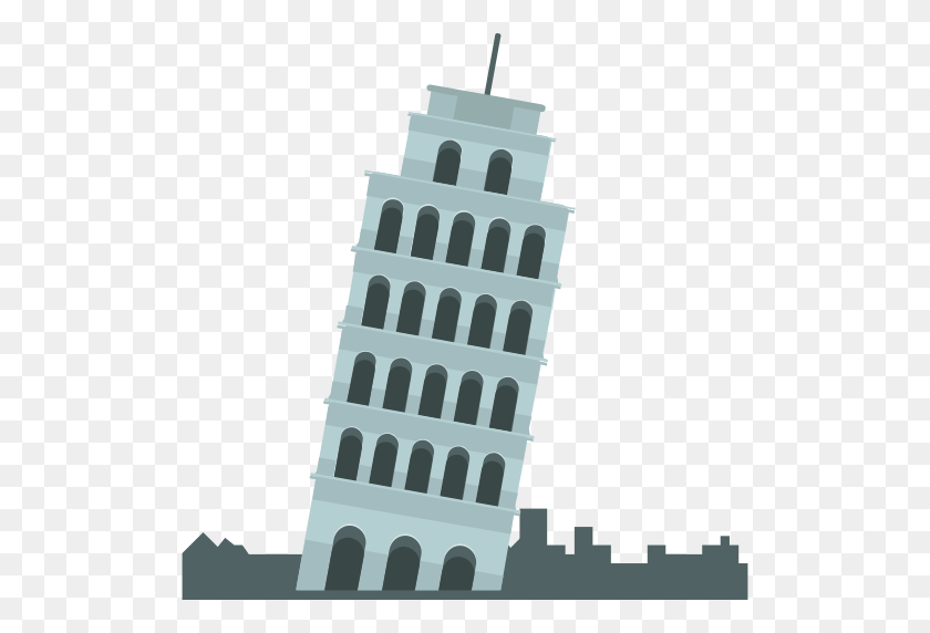 512x512 Leaning Tower Of Pisa Png Icon - Leaning Tower Of Pisa PNG