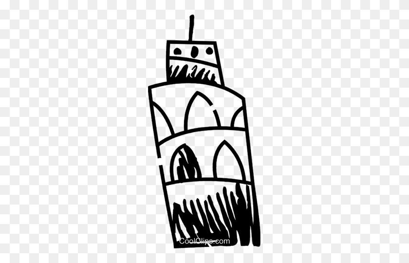 231x480 Пизанская Башня Клипарт Векторных Иллюстраций - Картинка Водонапорной Башни