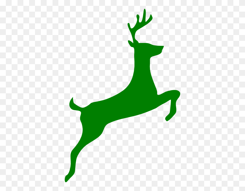 396x595 Leaping Stag Clip Art - Jumping Deer Clipart