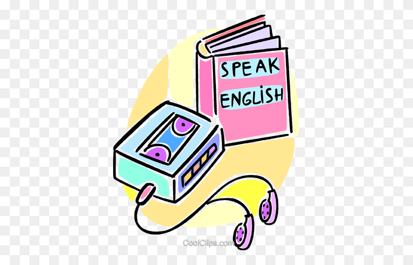 379x480 Aprender A Hablar Inglés Usando Cintas Imágenes Prediseñadas Vectoriales Libres De Regalías - Clipart En Inglés
