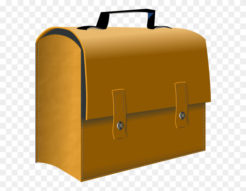 600x593 Leather Business Suitcase Clip Art - Open Suitcase Clipart