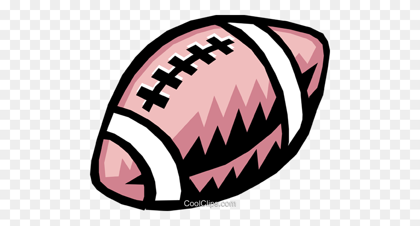 480x393 Leather Football Royalty Free Vector Clip Art Illustration - Rugby Ball Clipart