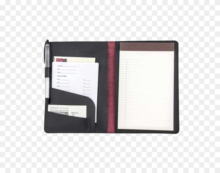 600x600 Portafolios De Cuero Con Bloc De Notas, Bolsillos Portabolígrafos X - Cuaderno De Composición Png