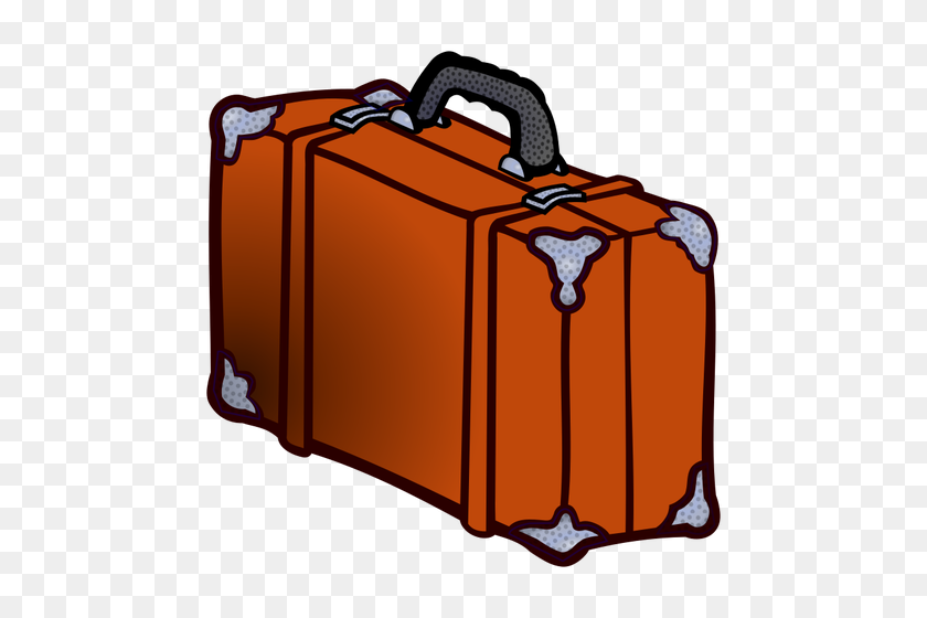 498x500 Leather Suitcase - Leather Clipart