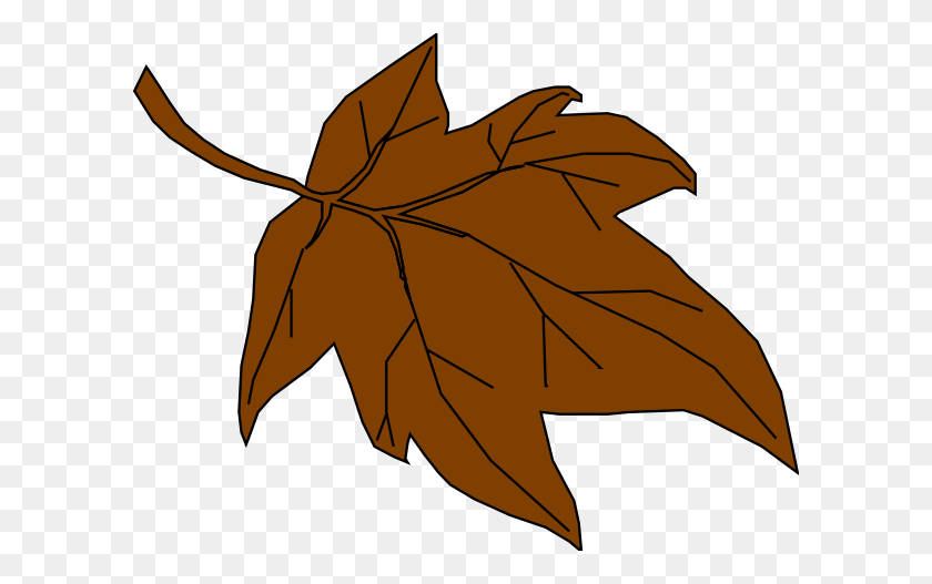 600x467 Leaves Clipart Brown Leaf - Fall Foliage Clipart
