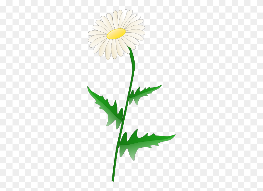 282x549 Leaves Daisy Clipart, Explore Pictures - Flower Leaves Clipart