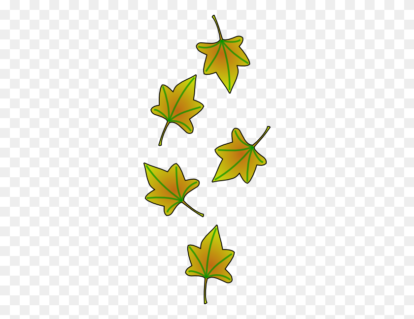 258x588 Leaves Falling Clip Art - Fall Clipart