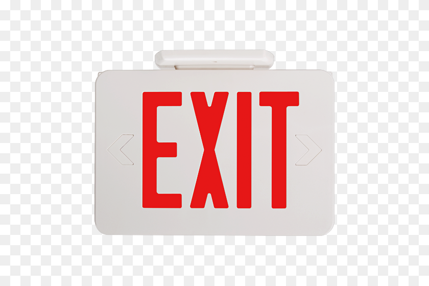 500x500 Led Exit Sign W Battery Back Up - Exit Sign PNG