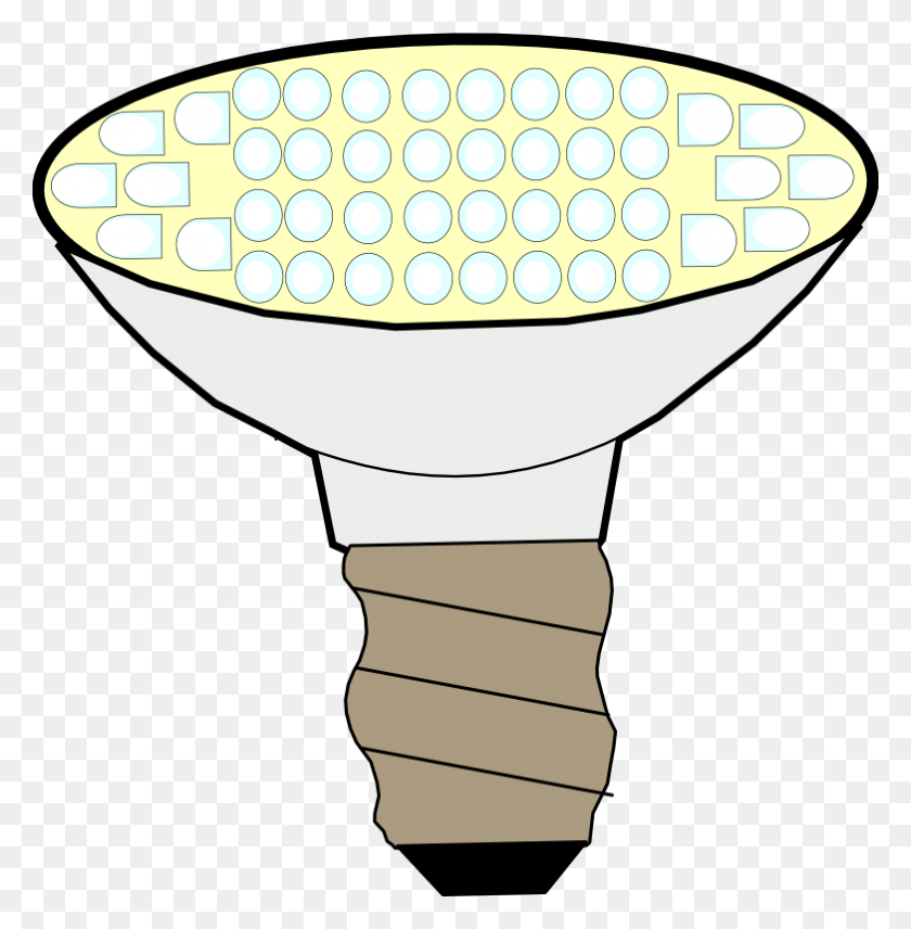 783x800 Led Light Bulb Clip Art - Led Light Clipart