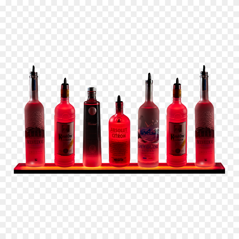 1512x1512 Estante Iluminado Con Led - Botella De Licor Png