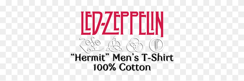 372x221 Led Zeppelin Hermit Stairway To Heaven Rock Band Music Mens T - Led Zeppelin Logo PNG