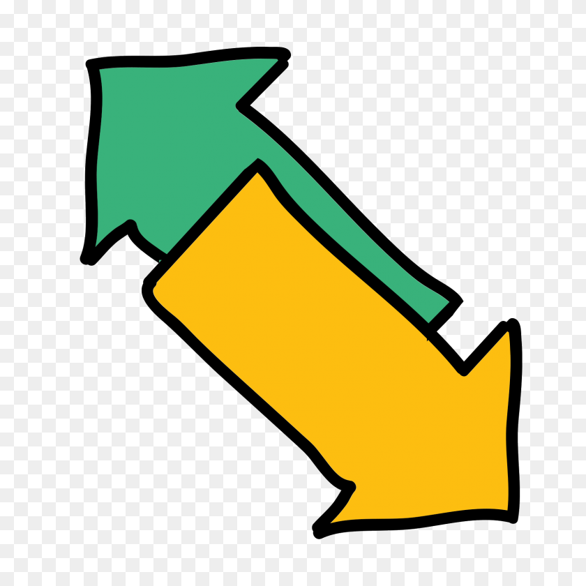 1600x1600 Left And Right Arrows Icon - Arrow Doodle PNG