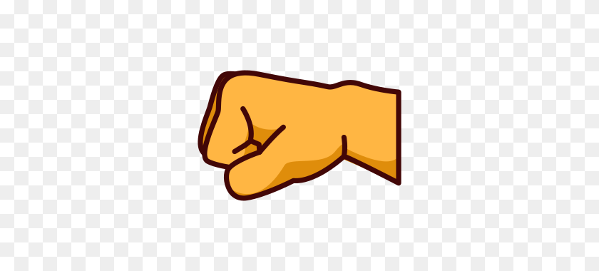320x320 Left Facing Fist Emojidex - Fist Emoji PNG