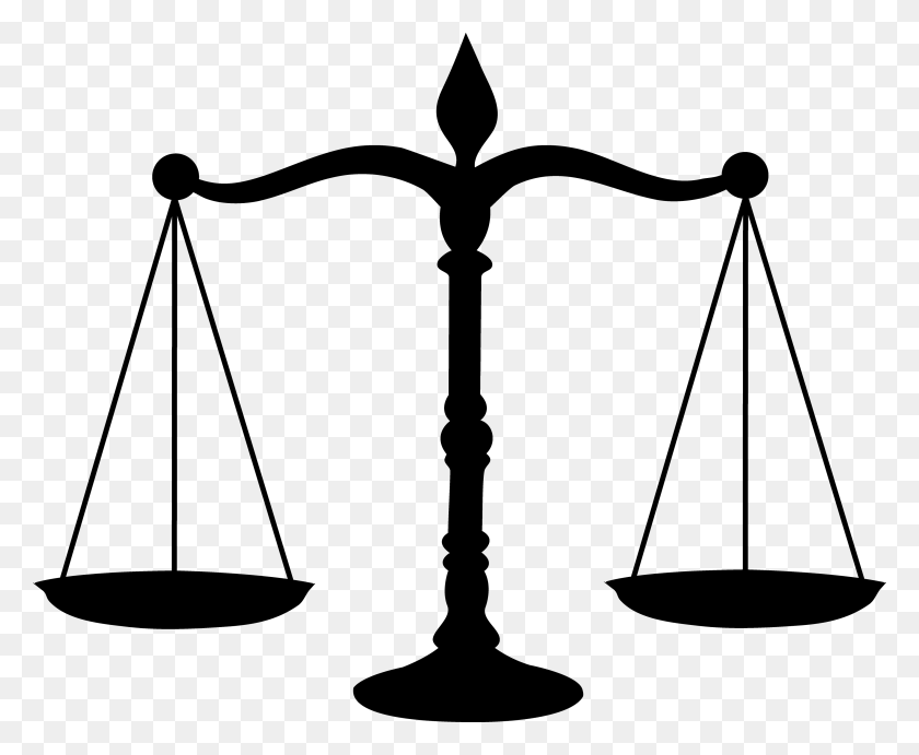 3425x2771 Legal Scales Black Silhouette - Legal Scales Clipart