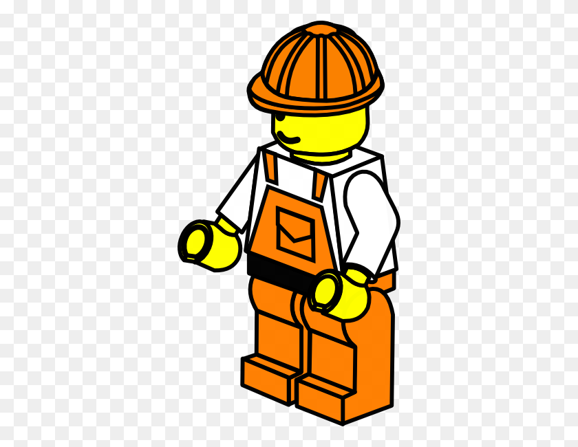 324x590 Lego Construction Worker Clip Art - Lego Man Clipart