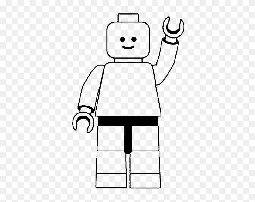 400x606 Лего Человек Картинки - Дорога Клипарт Черный И Белый