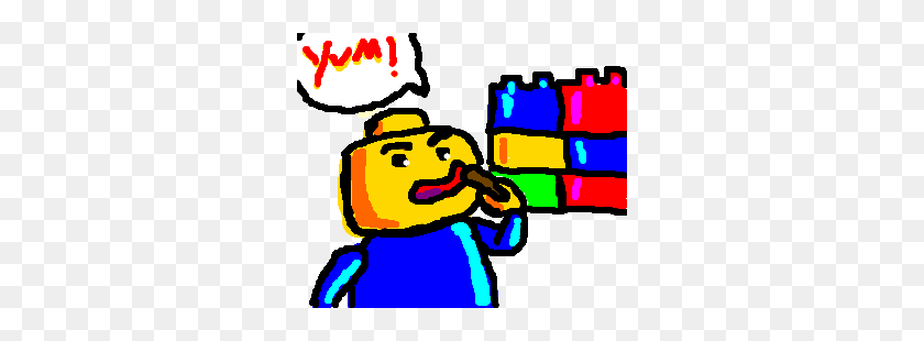 300x250 Lego Man Licks Tootsie Roll Drawing - Tootsie Roll Clip Art