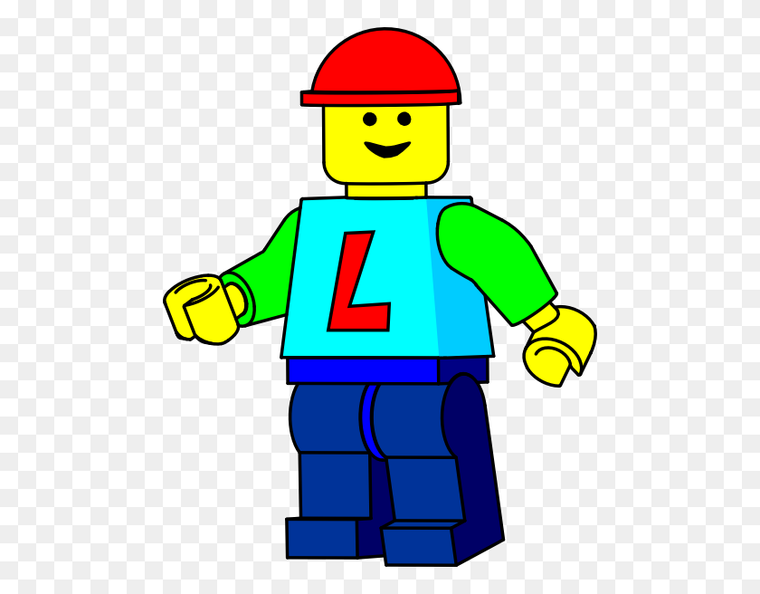 480x596 Lego Man Png, Clip Art For Web - Lego Brick Clipart