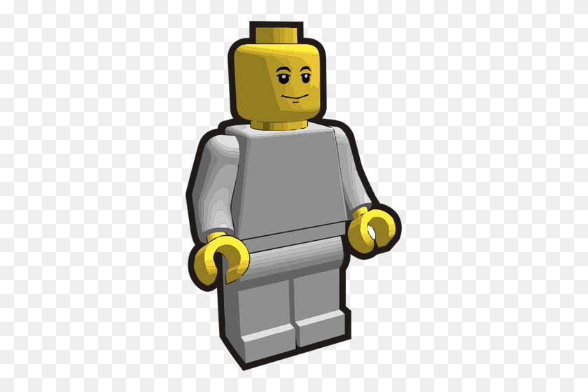 309x500 Lego Minifigure Vector Clip Art - Lego Man Clipart