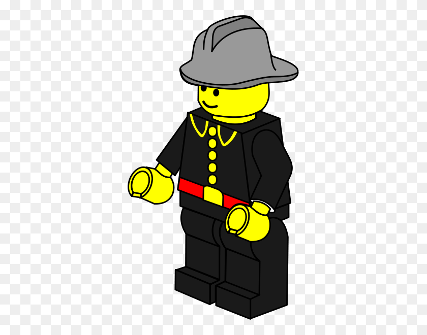 337x600 Lego Town - Fireman PNG