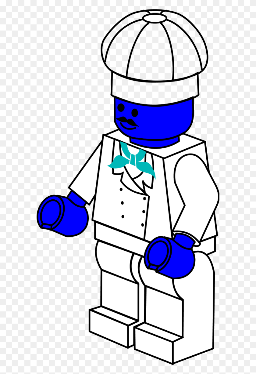 600x1165 Lego Town Chef - Town Clipart