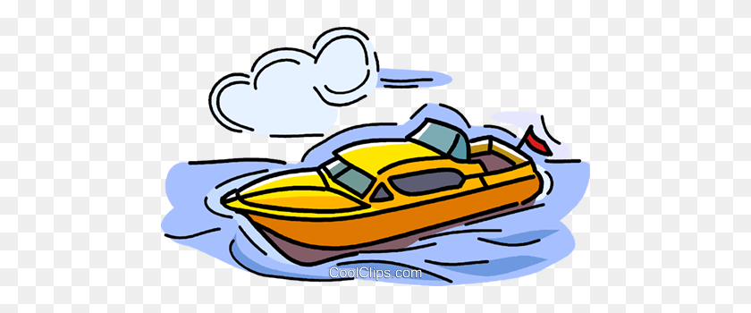 480x290 Leisure Boat Royalty Free Vector Clip Art Illustration - Leisure Clipart