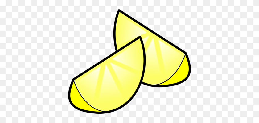 398x340 Lemon Fruit Juice Lime Zest - Lemon Slice Clipart