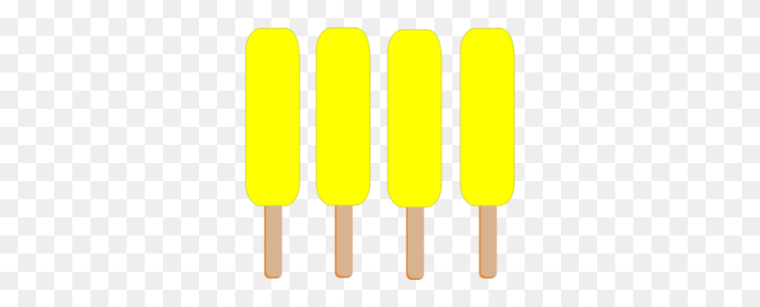 298x279 Lemon Yellow Single Popsicle Clip Art - Popsicle Clipart