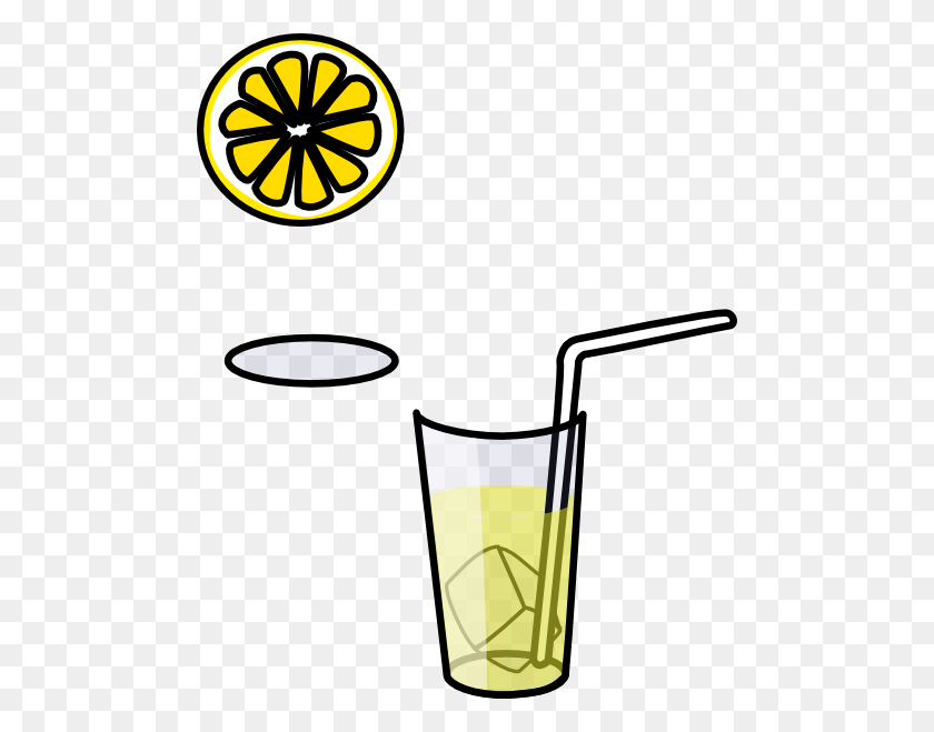 486x599 Lemonade Glass Clipart - Drinking Glass Clipart