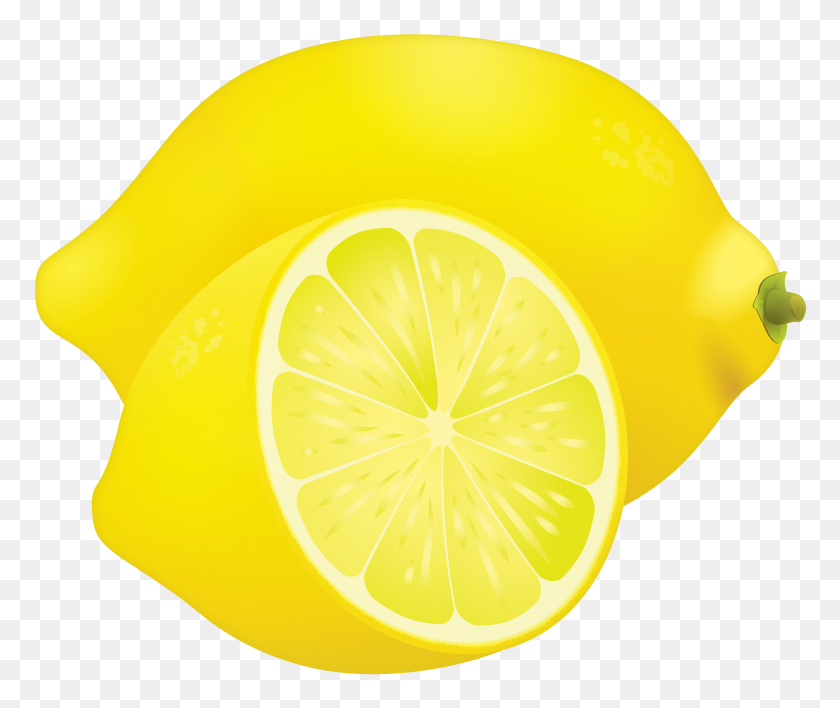 8000x6651 Lemons Png Clip Art - Clipart Lime