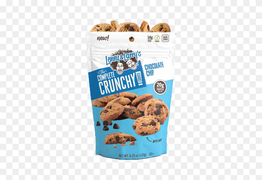 1111x736 Lenny And Larry's Crunchy Cookies Big Bag - Chocolate Chip Cookies PNG