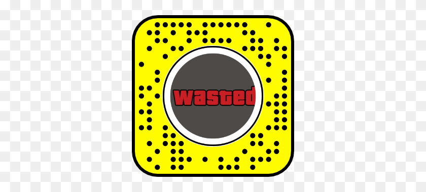 320x320 Lenslist Snapcodes - Gta Wasted PNG
