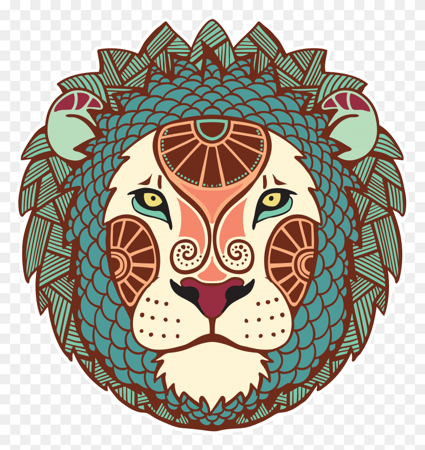 4965x5288 Leo Zodiac Png Images Free Download - Lion Face PNG