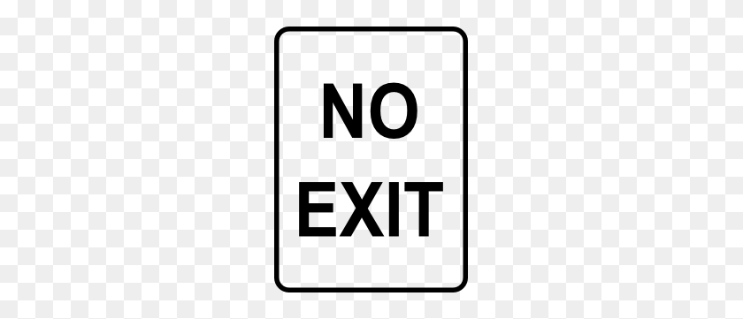 219x301 Leomarc Sign No Exit Clip Art Free Vector - No Clipart Black And White