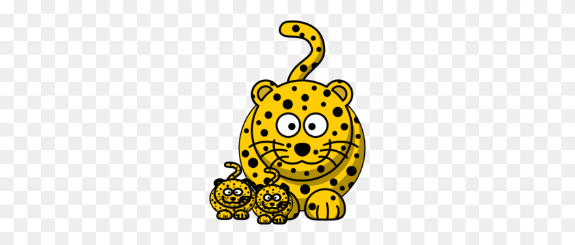 228x299 Детские Картинки Леопарда - Семья С Младенцем Клипарт
