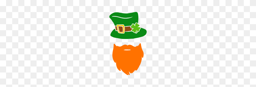 190x228 Leprechaun Beard Green Top Hat Shamrock St Patrick - Leprechaun Hat PNG