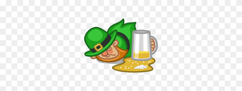 256x256 Leprechaun Drunk Icon St Patricks Day Iconset - Drunk PNG
