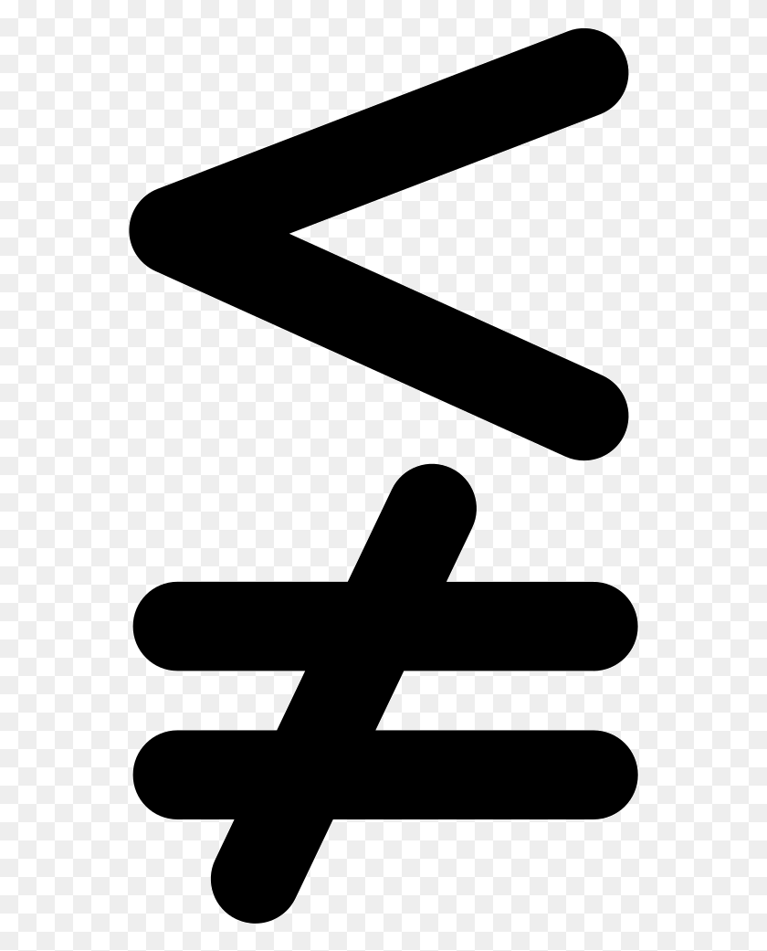 558x981 Less Than But Not Equal To Mathematical Symbol Png Icon Free - Equal PNG